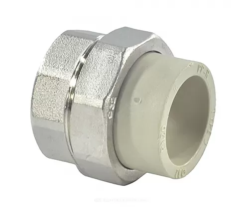 Муфта PP-R комбинированная разъемная серая Дн 20х3/4" ВР RTP (РосТурПласт) 15516 Муфта PP-R комбинированная разъемная серая Дн 20х3/4" ВР RTP (РосТурПласт) 15516