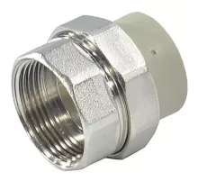 Муфта PP-R комбинированная разъемная серая Дн 20х1" ВР RTP (РосТурПласт) 15799