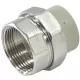 Муфта PP-R комбинированная разъемная серая Дн 20х3/4" ВР RTP (РосТурПласт) 15516