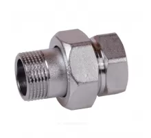 Соединитель латунь хром американка Ду 32 (1 1/4") прямой ВР/НР R18 Giacomini R18X006