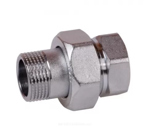 Соединитель латунь хром американка Ду 32 (1 1/4") прямой ВР/НР R18 Giacomini R18X006