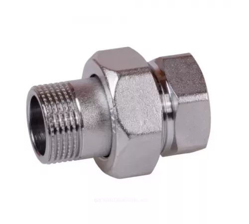 Соединитель латунь хром американка Ду 20 (3/4") прямой ВР/НР R18 Giacomini R18X004