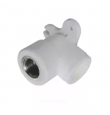 Угольник PP-R комбинированный белый Дн 25х1/2" ВР с креплением PRO VALFEX 10120025-PRO