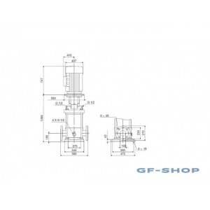 Насос вертикальный центробежный Grundfos CR 150-5-2 A-F-A-E-HBQE
