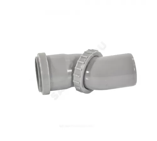 Отвод поворотный PP-H серый Дн 50 б/нап в/к VALFEX 23100050
