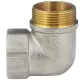 Угольник латунь никель реборда Ду 25 (1") ВР/НР 9006 ГОСТ 32585-2013 Aquasfera 9006-03