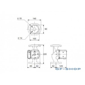 Насос циркуляционный Grundfos UPS 32-80 F 220