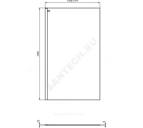 Стенка душевая CONNECT 2 1200х1950мм Ideal Standard K9379V3 Стенка душевая CONNECT 2 1200х1950мм Ideal Standard K9379V3