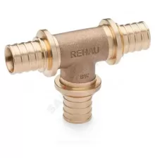 Тройник для PE-X труб аксиальный бронза Дн 32х32х32 RAUTITAN PLATINUM RX Rehau 14564531001