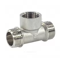 Тройник латунь никель Ду 20 (3/4") НР/ВР/НР SantechSystems