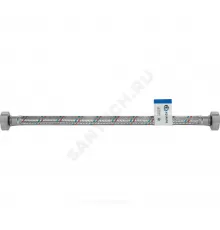 Подводка гибкая для воды нержавеющая оплетка 1/2" г-г L=0.3м AQUALINE 04801