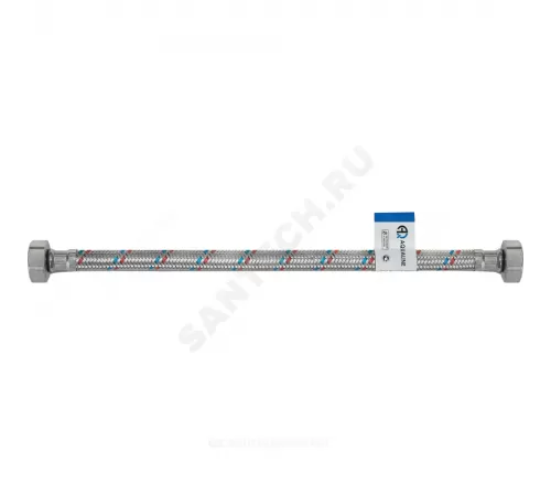 Подводка гибкая для воды нержавеющая оплетка 1/2" г-г L=0.5м AQUALINE 04803 Подводка гибкая для воды нержавеющая оплетка 1/2" г-г L=0.5м AQUALINE 04803