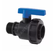 Кран шаровой компрессионный 3/4"x3/4" НР/ВР Ру10 RTP (РосТурПласт) 19028