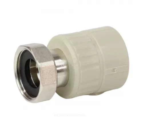 Муфта PP-R комбинированная серая Дн 25х1" с накидной гайкой VALFEX 10139125Г