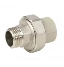 Муфта PP-R комбинированная разъемная серая Дн 25х1" НР VALFEX 10156225Г