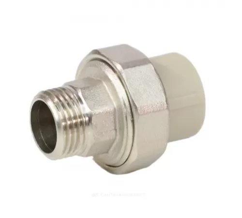 Муфта PP-R комбинированная разъемная серая Дн 25х1/2" НР VALFEX 10156115Г