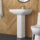 Умывальник подвесной NEXT 60 1 отверстие под смеситель по центру белый Sanita Luxe WB.PD/Next/60-C/WHT.G/S1