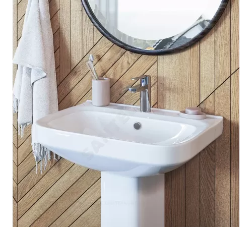 Умывальник подвесной NEXT 60 1 отверстие под смеситель по центру белый Sanita Luxe WB.PD/Next/60-C/WHT.G/S1 Умывальник подвесной NEXT 60 1 отверстие под смеситель по центру белый Sanita Luxe WB.PD/Next/60-C/WHT.G/S1