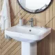 Умывальник подвесной NEXT 60 1 отверстие под смеситель по центру белый Sanita Luxe WB.PD/Next/60-C/WHT.G/S1