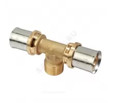 Тройник для МП/PE-X труб латунь пресс Дн 20х1/2"х20 НР RM153 Giacomini RM153Y037