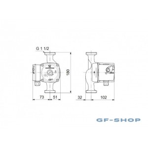 Насос циркуляционный Grundfos UPS 25-60 180 3x400