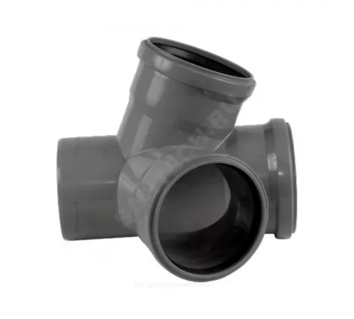 Крестовина PP-H 2-плоскостная серая HT HTED Дн 110х110х110х67гр б/нап в/к Ostendorf 115920