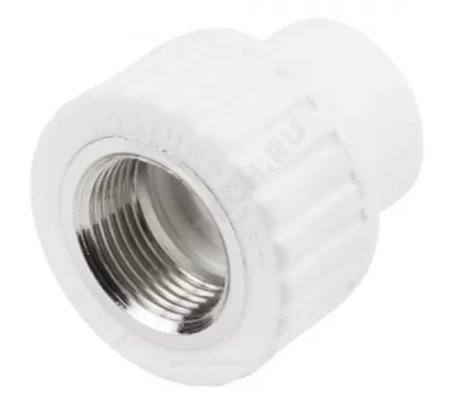 Муфта PP-R комбинированная белая Дн 25х3/4" ВР RTP (РосТурПласт) 10655 Муфта PP-R комбинированная белая Дн 25х3/4" ВР RTP (РосТурПласт) 10655