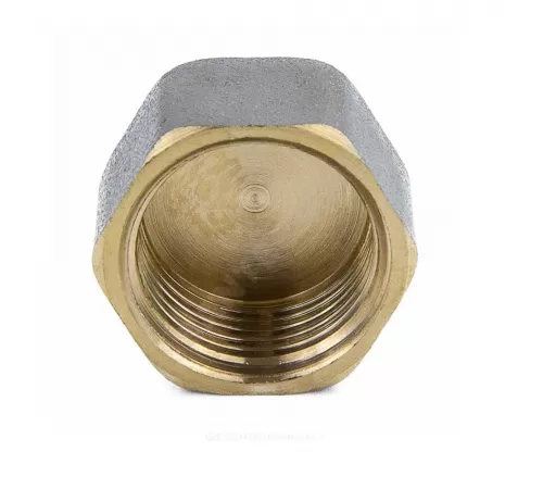 Заглушка латунь никель Ду 20 (3/4") ВР 9016 ГОСТ 32585-2013 Aquasfera 9016-02