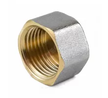 Заглушка латунь никель Ду 20 (3/4") ВР 9016 ГОСТ 32585-2013 Aquasfera 9016-02