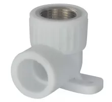 Угольник PP-R комбинированный белый Дн 20х3/4" ВР с креплением VALFEX 10120225