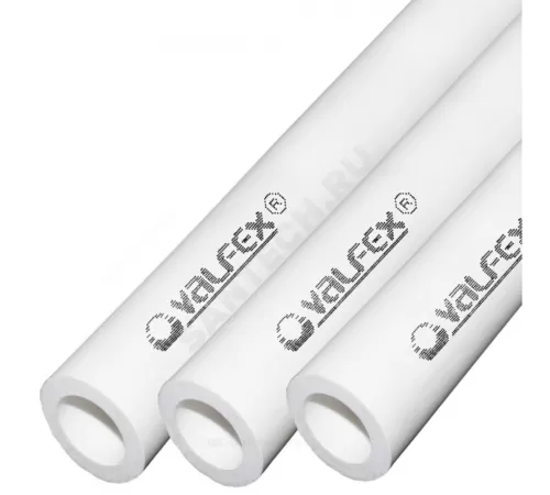 Труба PP-R белая Дн 40х3,7 Ру10 SDR11 Т<20С L=4м VALFEX 10103040 ..