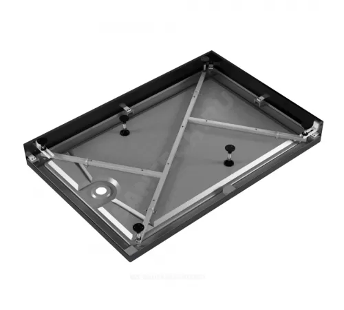 Поддон душевой акриловый прямоугольный Universal PRO BLACK N 1200х800х130 черный МетаКам АПS_014443