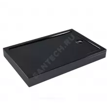 Поддон душевой акриловый прямоугольный Universal PRO BLACK N 1200х800х130 черный МетаКам АПS_014443