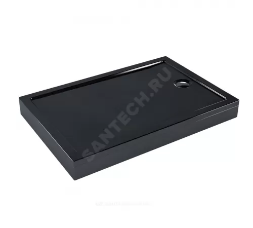 Поддон душевой акриловый прямоугольный Universal PRO BLACK N 1200х800х130 черный МетаКам АПS_014443