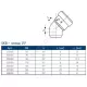 Отвод PP-MD бесшумный светло-серый Skolan Safe SKB Дн 58х15гр (DN50) б/нап в/к Ostendorf 332100