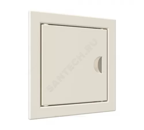 Люк-дверца с фланцем и ручкой пластик 98х148 Evecs ЛР Л1015Р Ivory