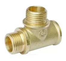 Тройник латунь переходной Ду 20х15х20 (3/4"х1/2"х3/4") ВР/НР/НР VALFEX VF.133.L.034.012.034