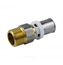 Муфта МП латунь никель пресс Дн 16х1/2" НР ГОСТ 32415-2013 8001 Aquasfera 8001-01