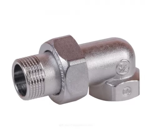 Соединитель латунь хром американка Ду 32 (1 1/4") угловой ВР/НР R19 Giacomini R19X006