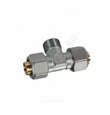 Тройник для МП/PE-X труб латунь обжим Дн 16х1/2" НР R568AM Giacomini R568MX048