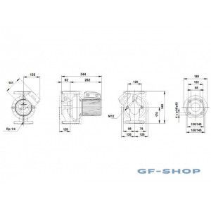 Насос циркуляционный Grundfos UPS 65-60/2 F 1х230