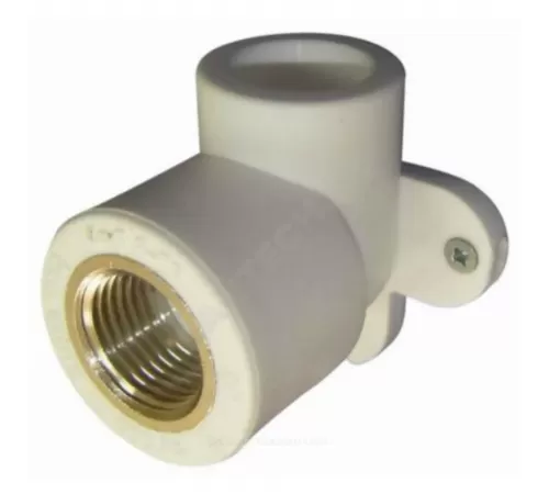 Угольник PP-R комбинированный серый Дн 25х1/2" ВР для PP-R с креплением RTP (РосТурПласт) 15918 Угольник PP-R комбинированный серый Дн 25х1/2" ВР для PP-R с креплением RTP (РосТурПласт) 15918