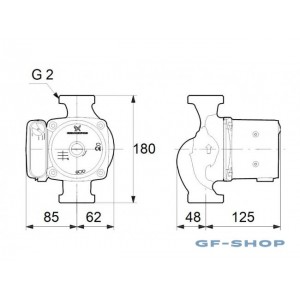 Насос циркуляционный Grundfos UPS 32-80 180