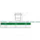 Переход PP-MD зелёный KG2000 KG2000BA Дн 200 б/нап на бетон колодец Ostendorf 877670