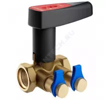 Клапан балансировочный ручной латунь V Ду 20 G3/4" Ру25 Тмакс=135 оС ВР Kvs=4.4м3/ч с измерительными ниппелями BROEN 4451000S-001003