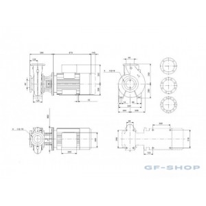 Насос консольно-моноблочный GRUNDFOS NB 40-315/298 AF2ABQQE