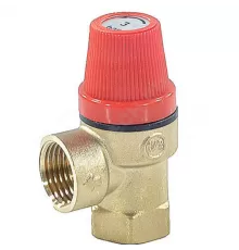Клапан предохранительный угловой латунь Ду 15х15 ВР G1/2"хG1/2" Рср=1.5бар Benarmo