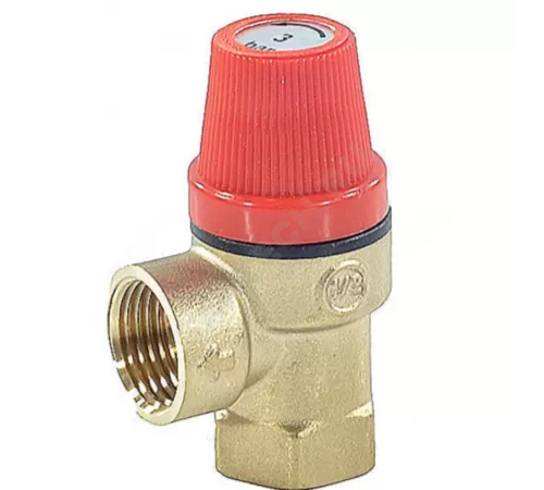 Клапан предохранительный угловой латунь Ду 15х15 ВР G1/2"хG1/2" Рср=6бар Benarmo