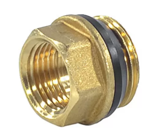 Переход латунь Ду 32х15 (1 1/4"х1/2") с герметичной прокладкой НР/ВР R593D Giacomini R593DY006