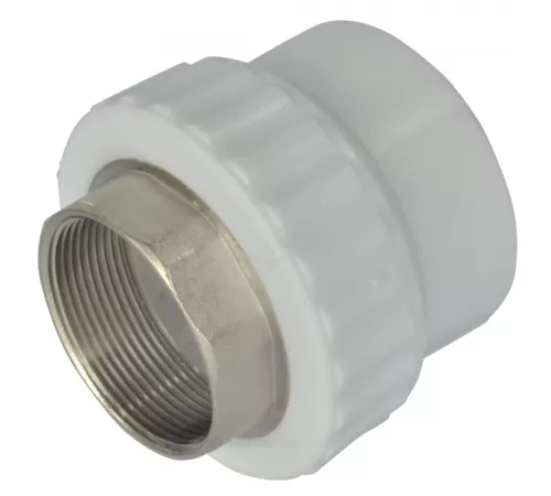 Муфта PP-R комбинированная под ключ белая Дн 40х1 1/2" ВР VALFEX 10134240